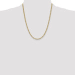 14k 3.9mm Semi-solid with Rhodium PavÃ© Figaro Chain - Product Photo