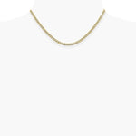 14K Yellow & RH 3.4 mm Semi-solid with RH Pavé Curb Chain Necklace 16"-24" - Product Photo