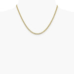 14K Yellow & RH 3.4 mm Semi-solid with RH Pavé Curb Chain Necklace 16"-24" - Product Photo
