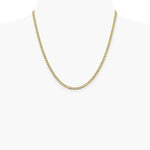 14K Yellow & RH 3.4 mm Semi-solid with RH Pavé Curb Chain Necklace 16"-24" - Product Photo