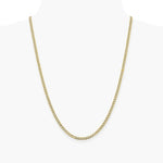 14K Yellow & RH 3.4 mm Semi-solid with RH Pavé Curb Chain Necklace 16"-24" - Product Photo