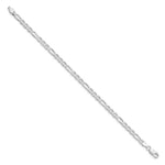 Sterling Silver Rhodium-plated 3.75mm Figaro Anchor Chain Bracelet 7"-8" - Product Photo