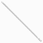 Sterling Silver Rhodium-plated 3.75mm Flat Anchor Chain Bracelet 7"-8" - Product Photo
