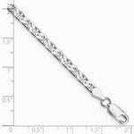 Sterling Silver Rhodium-plated 3.75mm Flat Anchor Chain Bracelet 7"-8" - Product Photo