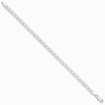 Sterling Silver 4.5mm Flat Anchor Chain Bracelet 7"-9" - Product Photo