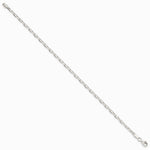 Sterling Silver 2.9mm Diamond-cut Long Link Cable Chain Bracelet 7"-8" - Product Photo
