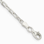 Sterling Silver 2.9mm Diamond-cut Long Link Cable Chain Bracelet 7"-8" - Product Photo
