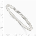 Sterling Silver 5mm Diamond Cut Slip-on Bangle - Product Photo