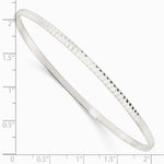 Sterling Silver Diamond Cut Slip-on Bangle - Product Photo