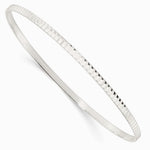 Sterling Silver Diamond Cut Slip-on Bangle - Product Photo