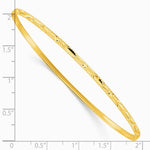Sterling Silver Gold-tone Diamond Cut Slip-on Bangle - Product Photo