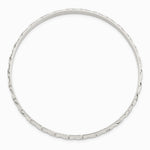 Sterling Silver Diamond Cut Patterned Slip-on Bangle - Product Photo