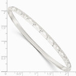 Sterling Silver Diamond Cut Patterned Slip-on Bangle - Product Photo