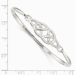 Sterling Silver Polished Celtic Bangle - Product Photo