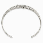 Sterling Silver Polished 4 Band Knots Cuff Bangle - Product Photo