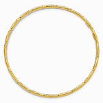Sterling Silver Rhodium-plated Gold-tone Diamond-cut Set of 2 Bangles - Product Photo