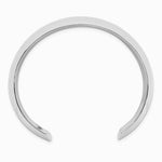 Sterling Silver Polished 25mm Domed Cuff Bangle - Product Photo
