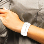 Sterling Silver Polished 30mm Domed Cuff Bangle - Product Photo