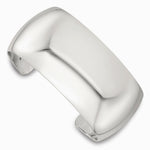 Sterling Silver Polished 30mm Domed Cuff Bangle - Product Photo