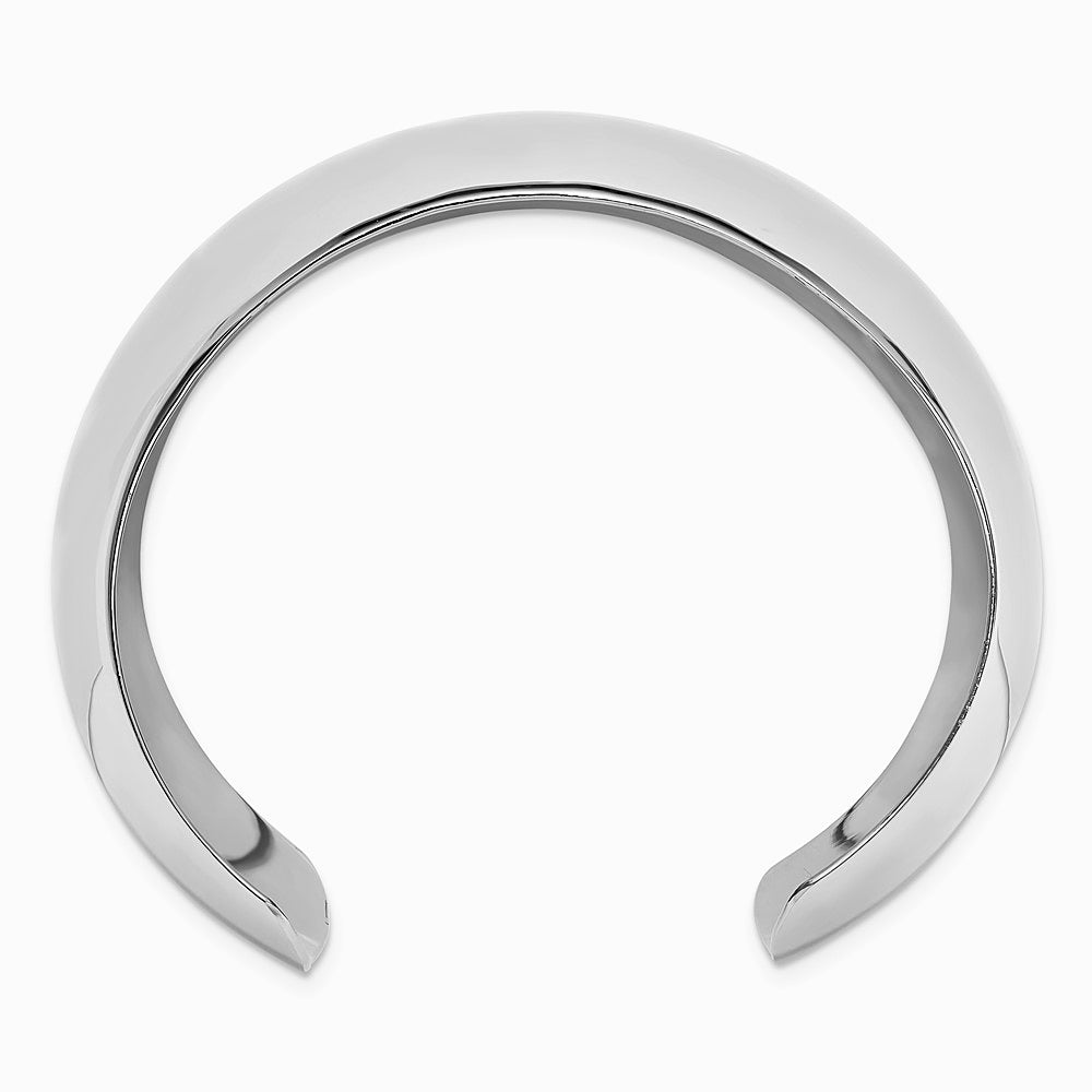 Sterling Silver Polished 40mm Domed Cuff Bangle - Product Photo