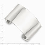 Sterling Silver Polished 40mm Flat Cuff Bangle - Product Photo