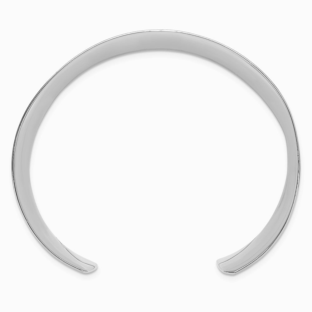 Sterling Silver Polished 20mm Concave Cuff Bangle - Product Photo