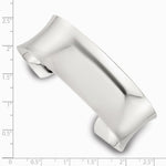 Sterling Silver Polished 20mm Concave Cuff Bangle - Product Photo