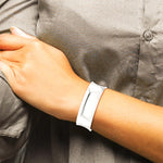 Sterling Silver Polished 20mm Concave Cuff Bangle - Product Photo