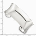 Sterling Silver Polished 25mm Concave Cuff Bangle - Product Photo