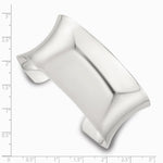 Sterling Silver Polished 30mm Concave Cuff Bangle - Product Photo