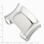 Sterling Silver Polished 40mm Concave Cuff Bangle - Product Photo
