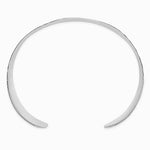 Sterling Silver 40mm Flat Hammered Cuff Bangle - Product Photo