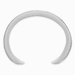 Sterling Silver 40mm Concave Hammered Cuff Bangle - Product Photo