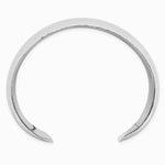 Sterling Silver 25mm Domed Hammered Cuff Bangle - Product Photo