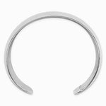 Sterling Silver 30mm Domed Hammered Cuff Bangle - Product Photo