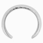 Sterling Silver 40mm Domed Hammered Cuff Bangle - Product Photo