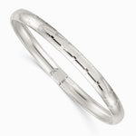 Sterling Silver Polished and Diamond-cut 6.0mm Flexible Bangle - Product Photo
