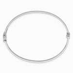 Sterling Silver RH-plated Polished Textured Greek Key Hinged Bangle - Product Photo