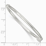 Sterling Silver Polished Hinged Baby Bangle - Product Photo