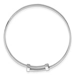 Sterling Silver Rh-plated Heart Pattern Children's Expandable Bangle - Product Photo