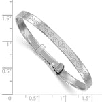 Sterling Silver Rh-plated Heart Pattern Children's Expandable Bangle - Product Photo