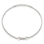SS Polished Claddagh Slip On Children's ID Expandable Bangle - Product Photo