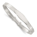 SS Polished Claddagh Slip On Children's ID Expandable Bangle - Product Photo
