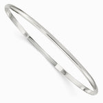 Sterling Silver 2.25mm Solid Polished Plain Slip-On Bangle Bracelet - Product Photo