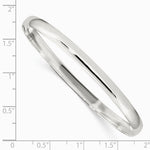 Sterling Silver 4.5mm Solid Polished Plain Slip-On Bangle Bracelet - Product Photo
