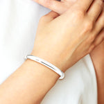 Sterling Silver 6.25mm Solid Polished Plain Slip-On Bangle Bracelet - Product Photo