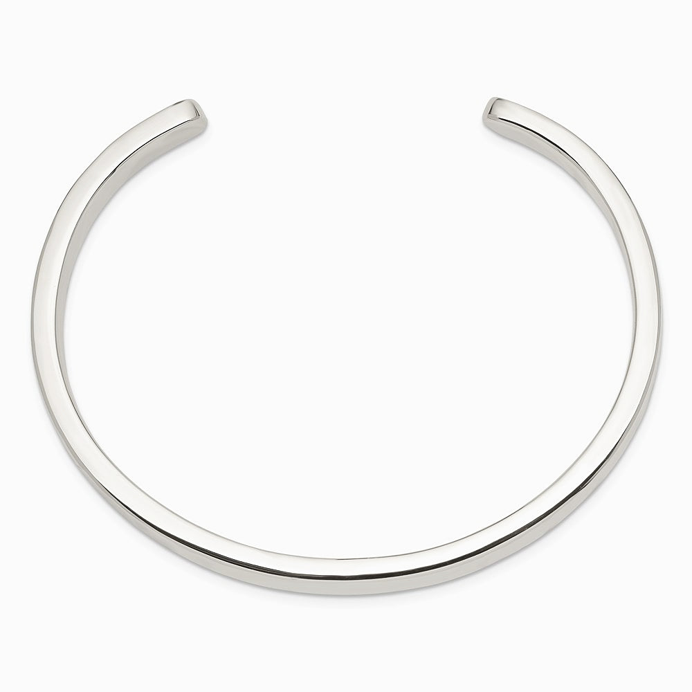 Sterling Silver 5mm Cuff Bangle - Product Photo