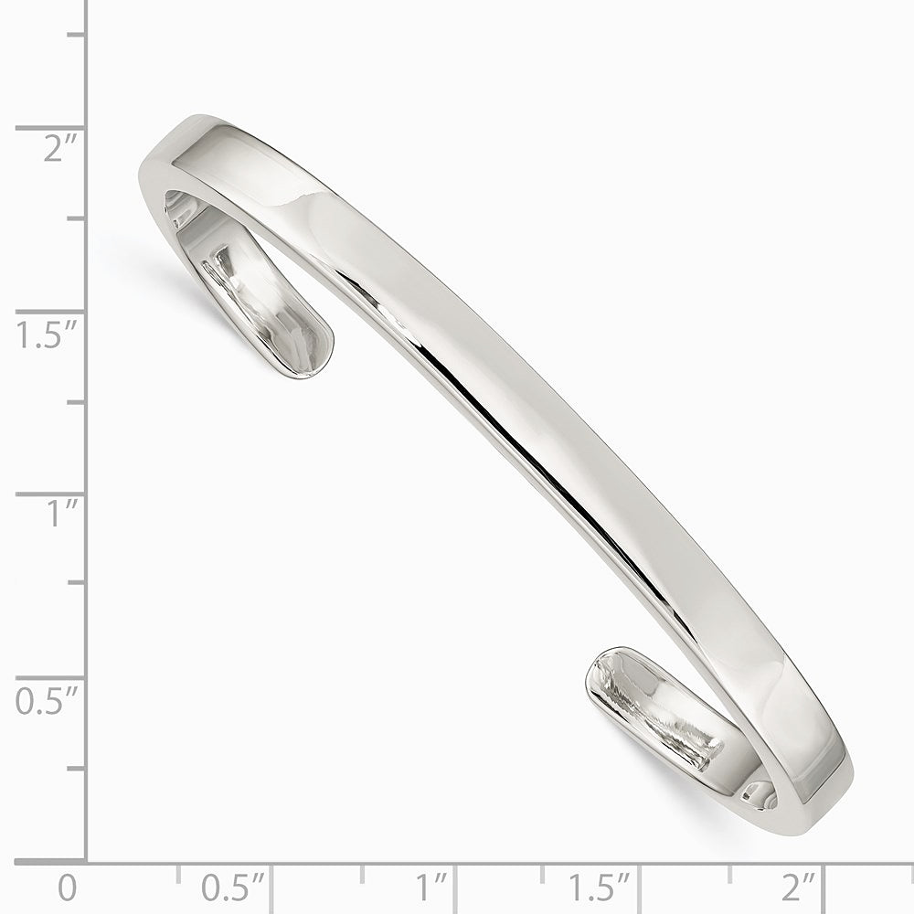 Sterling Silver 5mm Cuff Bangle - Product Photo