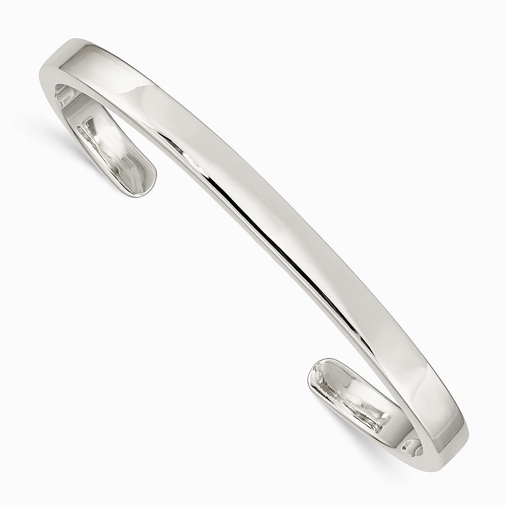 Sterling Silver 5mm Cuff Bangle - Product Photo