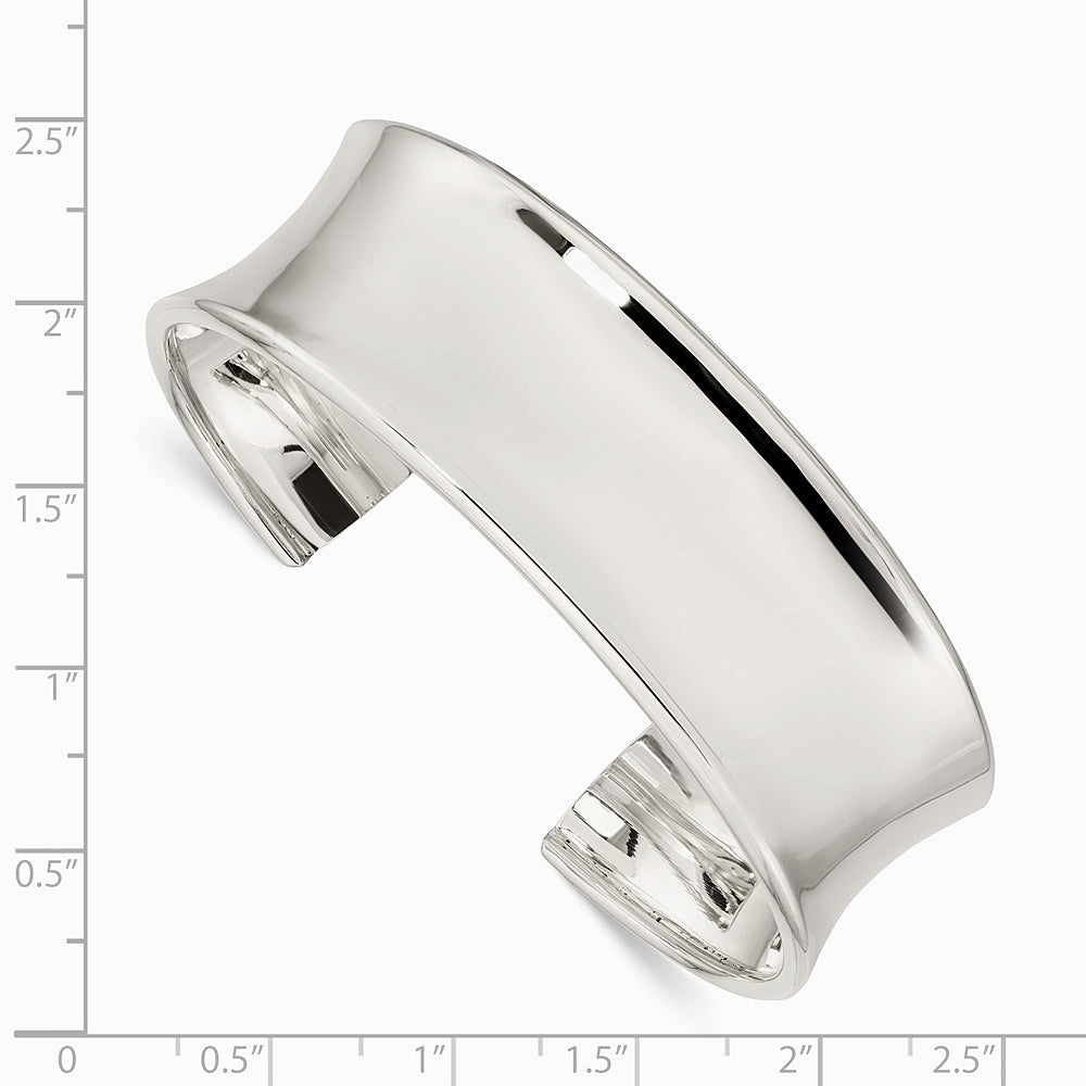 Sterling Silver 20mm Cuff Bangle Bracelet - Product Photo